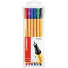 Image de Stylos-feutres - STABILO - point 88 - Pochette de 6 - Pointe fine 04mm - Couleurs assorties