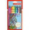 Image de Stabilo Etui De 12 Feutres De Dessin Pen 68 Pointe Ogive Moyenne 1 Mm X 6