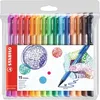 Image de Stylos-feutres pointe moyenne - STABILO - pointMax - pochette de 15 pièces - couleurs assorties - pointe moyenne