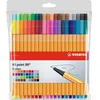 Image de Stylos-feutres pointe fine STABILO - Pochette x 40 - couleurs assorties