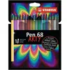 Image de Feutres de dessin - STABILO - STABILO Pen 68 - lot de 18 feutres - coloris assortis - pointe moyenne ogive robuste