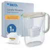 Image de Carafe Filtrante - Style Essential Sable - Capacité 2,4l Dont 1,4l D'eau Filtrée - 1 Mois Maxtra Pro Expert Anti-tartre