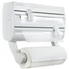 Image de Dérouleur mural Leifheit Parat F2 ComfortLine 25771 porte-rouleau mural cuisine pour 3 rouleaux avec surface de rangement blanc