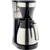 Image de Cafétière filtre MELITTA Easy Top Therm II Steel - Noir - 10 tasses - Porte-filtre compatible lave-vaisselle