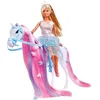 Image de Simba - Steffi Love Princesse Et Cheval - Poupée Mannequin 29cm - Robe + Tiare - Accessoires De Coiffure Inclu