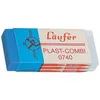 Image de Gomme en plastique - LÄUFER - PLAST COMBI (07400) - Double face - 46x20x9 mm - Bleu