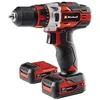 Image de Einhell Perceuse Visseuse sans fil TE-CD 12/1 Li (12 V 2 Vitesses Système LED) Livré avec chargeur et 2 batteries