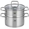 Image de Cuiseur vapeur en inox 18 cm de 2 litres Elo Citrin