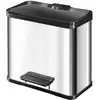 Image de Poubelle À Pédale Oko Trio Plus Taille L 3x9 L Acier Inox 0633-200 Hailo