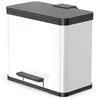 Image de Poubelle À Pédale Oko Trio Plus Taille L 3x9 L Blanc 0633-230 Hailo