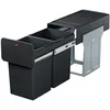 Image de Poubelle de tri sélectif encastrable 28 litres (14+14) Hailo EcoLine Design L Duo