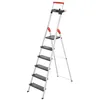 Image de Escabeau de sécurité pliable en aluminium 6 marches larges Hailo L100