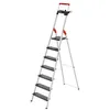 Image de Escabeau de sécurité pliable en aluminium 7 marches larges Hailo L100