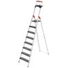 Image de Escabeau de sécurité pliable en aluminium 8 marches larges Hailo L100
