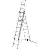 Image de Echelle transformable pro 3 plans 3x9 échelons 58m/66m en aluminium Hailo ProfiLot