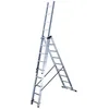 Image de Echelle transformable 3 plans 3x9 échelons 59m/67m en aluminium Hailo Hobby
