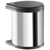 Image de Poubelle encastrable sous évier 15L Hailo AS Mono Coloris - Argent / Noir
