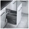 Image de Poubelle de cuisine tri sélectif 2 bacs encastrable 45L (28+17) Hailo Cargo