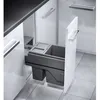 Image de Poubelle de cuisine tri sélectif 2 bacs encastrable 25L (15+10) Hailo AS Cargo