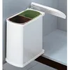 Image de Poubelle de cuisine encastrable sous évier 2 bacs 16L Hailo AS Duo Coloris - Blanc