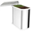 Image de Poubelle de cuisine encastrable sous évier 2 bacs 16L Hailo AS Duo Coloris - Inox / Blanc