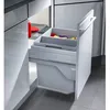 Image de Poubelle de cuisine tri sélectif 2 bacs encastrable 49L (30+19) Hailo Euro Cargo S