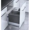 Image de Poubelle encastrable 3 bacs pour meuble coulissant 54L (28+13+13) Hailo Triple XL