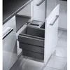 Image de Poubelle de cuisine tri sélectif 3 bacs encastrable 54L (28+13+13) Hailo Cargo Synchro