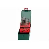 Image de Forets HSS-G - Metabo - 25 pièces - Affûtage croisé 135° - Coffret métal - Ø 1-13 mm
