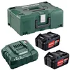 Image de Set de 2 batteries 18 V Li-Power 4 Ah + chargeur ASC 55 + coffret METABOX 145 METABO 685064000