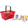 Image de Panier à provisions - HANDELSHAUS LEGLER - avec contenu - Rouge - Plastique - Anse noire