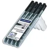 Image de Feutre universel - STAEDTLER - Lumocolor permanent - 4 pointes assorties - encre noire