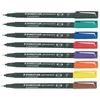 Image de Feutre - STAEDTLER - Lumocolor Permanent 06 - Pochette de 8 - Assortis - Indélébile - Fine