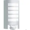 Image de Applique extérieure avec détecteur de mouvement Steinel L 12 S 657918 Ampoule à économie dénergie LED E27 60 W argent