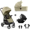 Image de HAUK - Ensemble de voyage 3-en-1 Shop N Care Trio - Poussette + Nacelle + Siège auto + adaptateurs - 4 roues - Olive