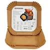 Image de 50 Moules en papier antiadhésif pour friteuse air fryer sans huile carrés 20 cm Fackelmann