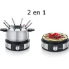 Image de Fondue Crêpière 2en1 SEVERIN - FO2471 - Capacité 8 personnes - Diamètre crêpière 19cm - 1500W