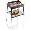 Image de Barbecue Électrique Sur Pieds - Pg8566 - 2200 W - Surface De Cuisson 44,5 X 26 Cm - Thermostat Réglable - Noir