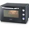 Image de Four Posable Xxl A Chaleur Tournante - 60 L - 2 200 W - Tournebroche Et Pierre A Pizza - Noir/inox