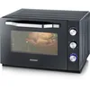 Image de Four posable XXL à chaleur tournante SEVERIN - 60 L - 2 200 W - Tournebroche et pierre à pizza - Noir/Inox