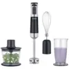 Image de Mixeur plongeant 3-en-1 - SM3772 - 600 W - Pied amovible - Mini hachoir - Fouet - Gobelet 700 Ml - Sans Bpa - Noir