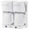 Image de Cafetière filtre duo SEVERIN - KA9314 2 x 8 tasses 2 verseuses isothermes anti-goutte 1000 W blanc