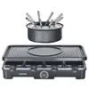 Image de Raclette grill fondue 8pers 1400w th° revetement ceramique noir severin - 2347