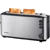 Image de Grille-pain automatique compact - SEVERIN - AT 2515 - Toaster compact 1 fente Réglage brunissage Fonction décongélation inox/noir