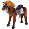 Image de Cheval Peluche À Monter Avec Couverture, Selle Et Guêtres