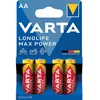Image de Blister de 4 piles LONGLIFE Max Power LR06 AA 15V - VARTA - 4706110404