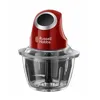 Image de Mini Hachoir - RUSSELL HOBBS - Desire 24660-56 - 200 W - Bol en verre 1 L - Lames inox - Rouge et noir