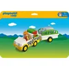 Image de PLAYMOBIL 1.2.3. 6743 Gardien Véhicule Rhinocéros