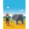 Image de Playmobil 1.2.3 Soigneuse Avec Éléphanteau