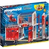 Image de Caserne de pompiers avec hélicoptère 9462 PLAYMOBIL